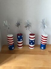 Pier 1 - 4 July 4TH Glitter Firecrackers 4 Inches Tall, used for sale  Shipping to South Africa