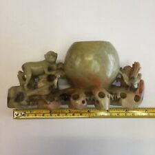 VINTAGE CHINESE SOAPSTONE MONKEY INK WELL for sale  Shipping to South Africa