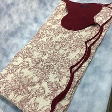 Used, Sunham Veranda Cotton Quilt Burgundy Red Toile Floral Full Queen Reversible for sale  Shipping to South Africa