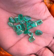 Lote de 3 x 12 mm piedras preciosas facetadas sueltas esmeralda colombiana verde natural de 70 quilates, usado segunda mano  Embacar hacia Argentina