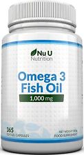 Olej rybny Omega 3 1000mg 365 kapsułek żelowych miękki do 12 miesięcy zapasu - EPA DHA na sprzedaż  Wysyłka do Poland
