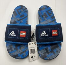 Adidas Adilette Comfort x Lego Slides GW0823 Men's Size 10 Blue/Black/Grey for sale  Shipping to South Africa