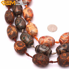 Usado, Amuleto de ágata envelhecida sortido Dzi Tibet contas de pedra gamstone para fazer joias 15"" gema comprar usado  Enviando para Brazil