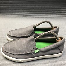 Sapato jeans Sanuk masculino lateral cinza carvão slub 1019494 tapete de ioga 7 M comprar usado  Enviando para Brazil