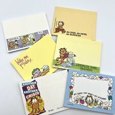 Usado, Blocos de notas vintage Garfield Post-It, lote de 5 com bloco de notas bônus Garfield Office comprar usado  Enviando para Brazil