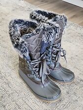 Botas de neve BearPaw McKinley feminina tamanho 8 cinza impermeável alta acolchoada inverno comprar usado  Enviando para Brazil