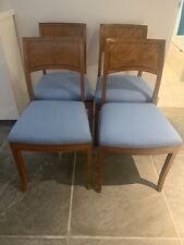 four wood chairs cloth for sale  Southampton