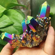 Usado, Aglomerado de titânio pedra de cura mineral cristal natural espécime arco-íris comprar usado  Enviando para Brazil