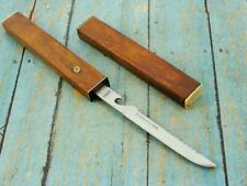 VINTAGE WARCO JAPANESE LAMINATED STEEL FLOATING FISH TACKLE BOX KNIFE KNIVES for sale  Shipping to South Africa