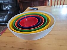 Vintage Mid Century Ingrid Multi  Beehive Ribbed Plastic Mixing Nesting Bowl Set for sale  Shipping to South Africa