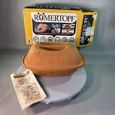 ROMERTOPF Clay Baker Roaster #109 USA Unglazed Box And Pamphlet for sale  Shipping to South Africa