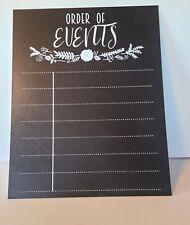 ORDER OF EVENTS- Wedding Sign for sale  Shipping to South Africa