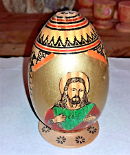 Uovo legno decorato usato  Firenze