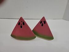 VINTAGE PINK WATERMELON SLICES WITH BLACK SEEDS SALT & PEPPER SHAKERS for sale  Shipping to South Africa