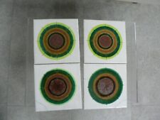 Vintage Hand Painted Ceramic Tile Abstract Design Alan Wallwork ? x 4 for sale  Shipping to South Africa