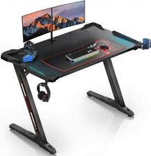 EUREKA ERGONOMIC PC Game Desk with RGB LED Lights with Cup & Headphone Stand for sale  Shipping to South Africa