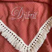 Fringe Cotton Baby Blankets Name Personalized Embroidered Baby Blanket Custom for sale  Shipping to South Africa