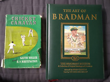 Australia Cricket 2x Books Cricket Caravan signed Keith Miller & Art of Bradman for sale  Shipping to South Africa