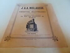 Catalogue niclausse générate d'occasion  Pont-d'Ain