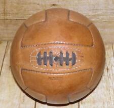 Balón de fútbol vintage de cuero marrón con 11 paneles con cordones / fútbol de John Woodbridge, usado segunda mano  Embacar hacia Argentina