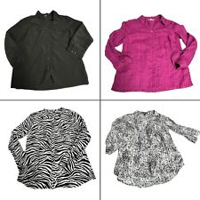 Lote de 4 blusas femininas Vanderbilt Elementz JM Collection veja as medidas comprar usado  Enviando para Brazil