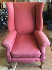 Wingback armchair pink for sale  YELVERTON