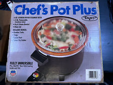 Vintage Dazey 6 QT Chef's Pot Plus Panela Panela Fritadeira Vaporizadora REALMENTE NOVA comprar usado  Enviando para Brazil