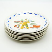 Vintage Figgjo LOT (7) Torskefiske 9.5" Luncheon Plate Ribbed Smooth Mix Designs, used for sale  Shipping to South Africa