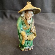 Figura antigua china de barro de colección anciano con sombrero #2 segunda mano  Embacar hacia Mexico
