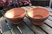 Used, Terracotta Bulb Bowl 22cms Wide X 12cms Tall X 2 for sale  Shipping to South Africa