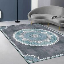 Gray Blue Mandala Carpet Living Room Carpet Vintage Simple Carpet Hallway Rug for sale  Shipping to South Africa