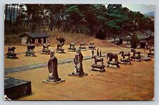 Usado, Postal vintage de colección de estatuas entrada a las tumbas de los reyes Seúl Corea 0555 segunda mano  Embacar hacia Argentina