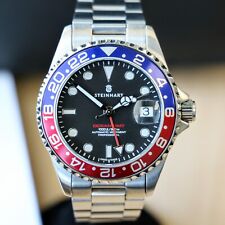 STEINHART Ocean One 39 GMT relógio automático 21 J azul-vermelho moldura Pepsi mergulhador e caixa comprar usado  Enviando para Brazil
