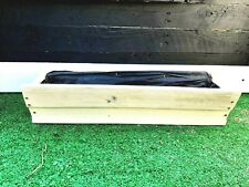 Used, Wooden Planter Trough Planting Box Reclaimed Timber 60cm Length Window Box  for sale  Shipping to South Africa