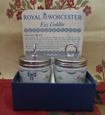 Boxed Pair of ROYAL WORCESTER  Standard Size  1 EGG Egg  CODDLER  Ribbon & Bows, used for sale  Shipping to South Africa