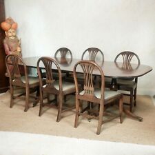 Antique Dining Table And 6 Chairs Mahogany Victorian Twin Stalker Extending, used for sale  Shipping to South Africa