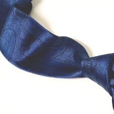 Gravata de pescoço Italo Ferretti azul meia-noite paisley pontilhada 100% seda Itália comprar usado  Enviando para Brazil