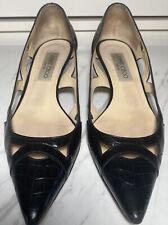 Jimmy Choo Black Heels Women Shoes Size 38-Made Italy for sale  Shipping to South Africa