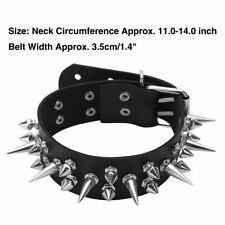 Unisex Gothic Leder Punk Halsband O-Ring Kette Spike Rivet Schnalle Kragen Necklac gebraucht kaufen  Versand nach Germany