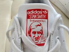 Zapatos retro para hombre talla 12 ADIDAS originales STAN SMITH blancos rojos segunda mano  Embacar hacia Argentina