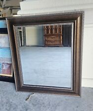 Beautiful beveled mirror with a solid wood frame sizable rectangle with the... for sale  Shipping to South Africa