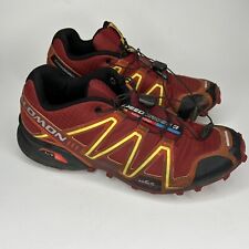Zapatos para correr Salomon Speedcross 3 trail para hombre talla 9,5 rojos atléticos senderismo segunda mano  Embacar hacia Argentina