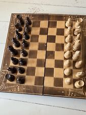 Wooden chess set for sale  NEW MALDEN