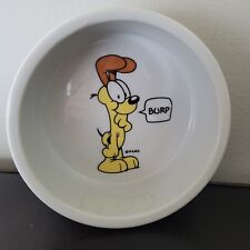 Tazón de comida vintage Odie ""My Bowl"" de Paws para perro gres Garfield 5 segunda mano  Embacar hacia Mexico