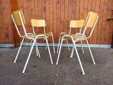 4x Tubo Apilables Sillas de Comedor Silla Madera Industria Diseño Vintage De segunda mano  Embacar hacia Argentina