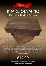 Genuine Original 1911 RMS OLYMPIC / TITANIC Pitch Pine Decking 6" Section usato  Spedire a Italy