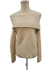 Suéter de lã White House Black Market bege tamanho pequeno gola alta ou fora do ombro comprar usado  Enviando para Brazil