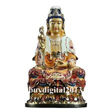China Bronze 24k Gold Bronze Avalokitesvara Guanyin Bodhisattva Kwan-yin Statue for sale  Shipping to Canada