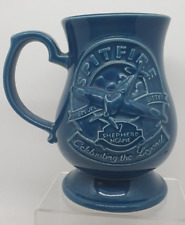 RARE Ceramic SPITFIRE Teal Blue Ale Bitter Beer Collectable Tankard - 6" Tall for sale  Shipping to South Africa