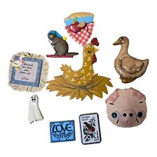 Lot of Vintage Refrigerator Fridge Magnets Animals Love Ducks Pig Apple Pie for sale  Shipping to South Africa